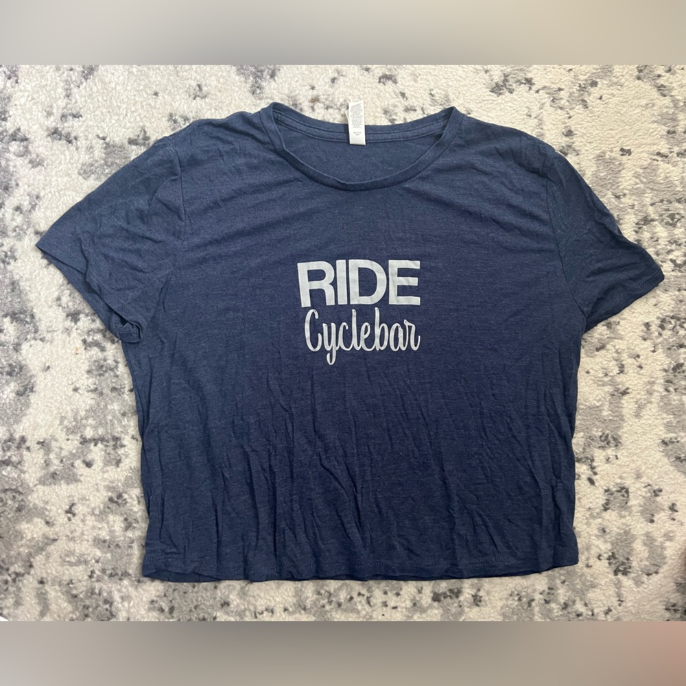 CycleBar cropped t shirt (size large but fits more like a medium)